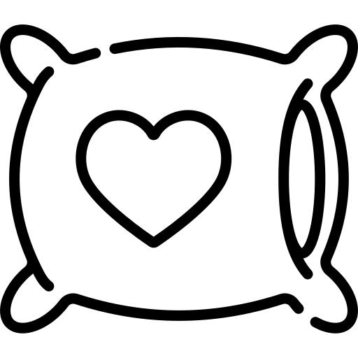 Ein Schlafkissen mit Herz