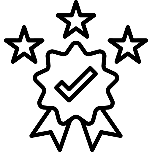 qualitätssiegel mit sternen